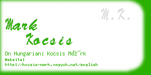 mark kocsis business card